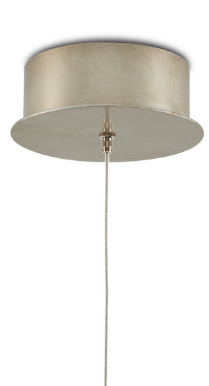 Currey and Company - 9000-1033 - One Light Pendant - Glace - White/Antique Brass