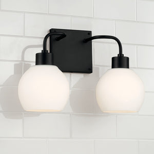 Capital Lighting - 120021MB-540 - Two Light Vanity - Tanner - Matte Black