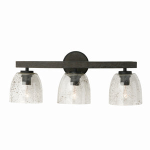 Capital Lighting - 147631CK-536 - Three Light Vanity - Clive - Carbon Grey and Black Iron