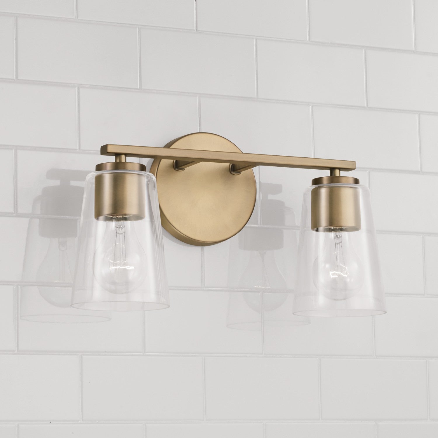 Capital Lighting - 148621AD-537 - Two Light Vanity - Portman - Aged Brass