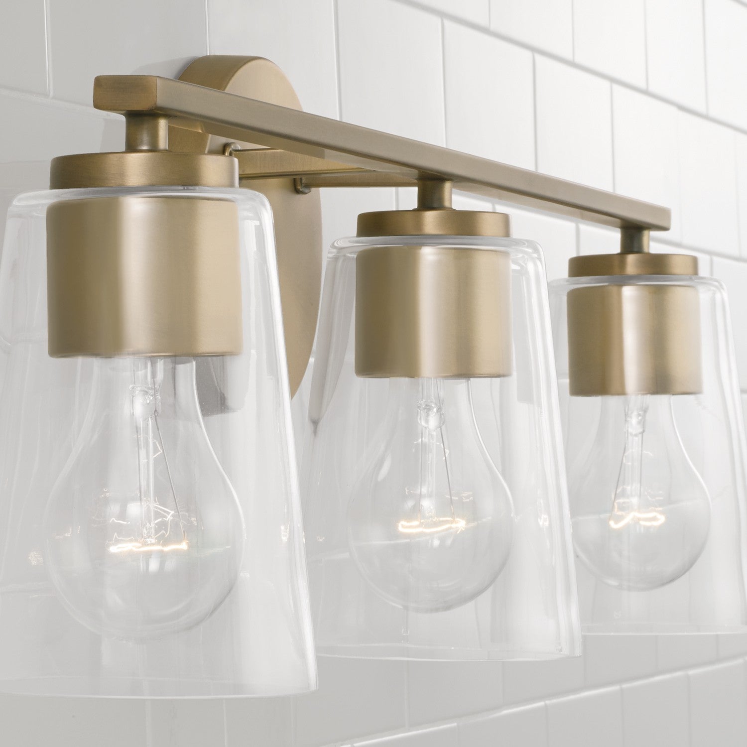 Capital Lighting - 148631AD-537 - Three Light Vanity - Portman - Aged Brass