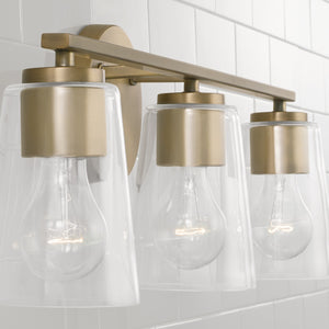 Capital Lighting - 148631AD-537 - Three Light Vanity - Portman - Aged Brass