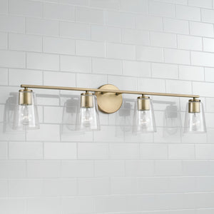 Capital Lighting - 148641AD-537 - Four Light Vanity - Portman - Aged Brass