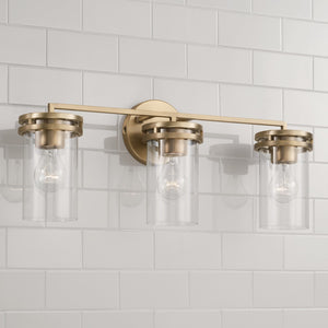 Capital Lighting - 148731AD-539 - Three Light Vanity - Fuller - Aged Brass