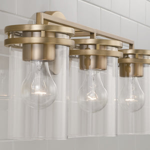 Capital Lighting - 148731AD-539 - Three Light Vanity - Fuller - Aged Brass