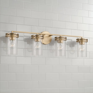 Capital Lighting - 148741AD-539 - Four Light Vanity - Fuller - Aged Brass
