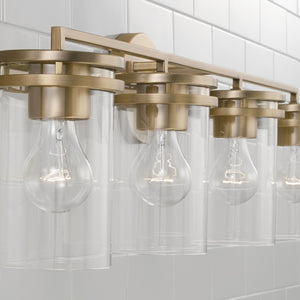 Capital Lighting - 148741AD-539 - Four Light Vanity - Fuller - Aged Brass