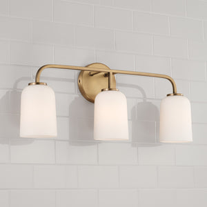 Capital Lighting - 148831AD-542 - Three Light Vanity - Lawson - Aged Brass
