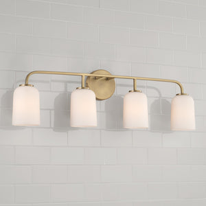 Capital Lighting - 148841AD-542 - Four Light Vanity - Lawson - Aged Brass