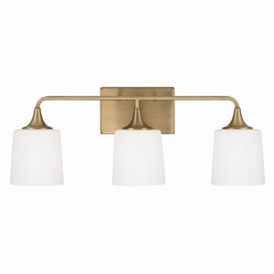 Capital Lighting - 148931AD-541 - Three Light Vanity - Presley - Aged Brass