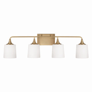 Capital Lighting - 148941AD-541 - Four Light Vanity - Presley - Aged Brass