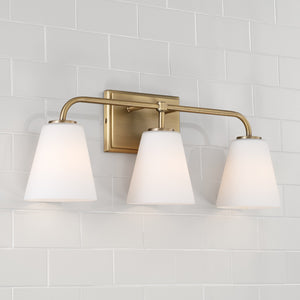 Capital Lighting - 149431AD-543 - Three Light Vanity - Brody - Aged Brass