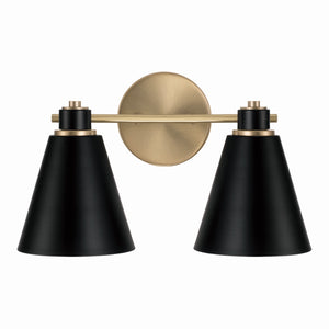 Capital Lighting - 150121AB - Two Light Vanity - Bradley - Aged Brass and Black