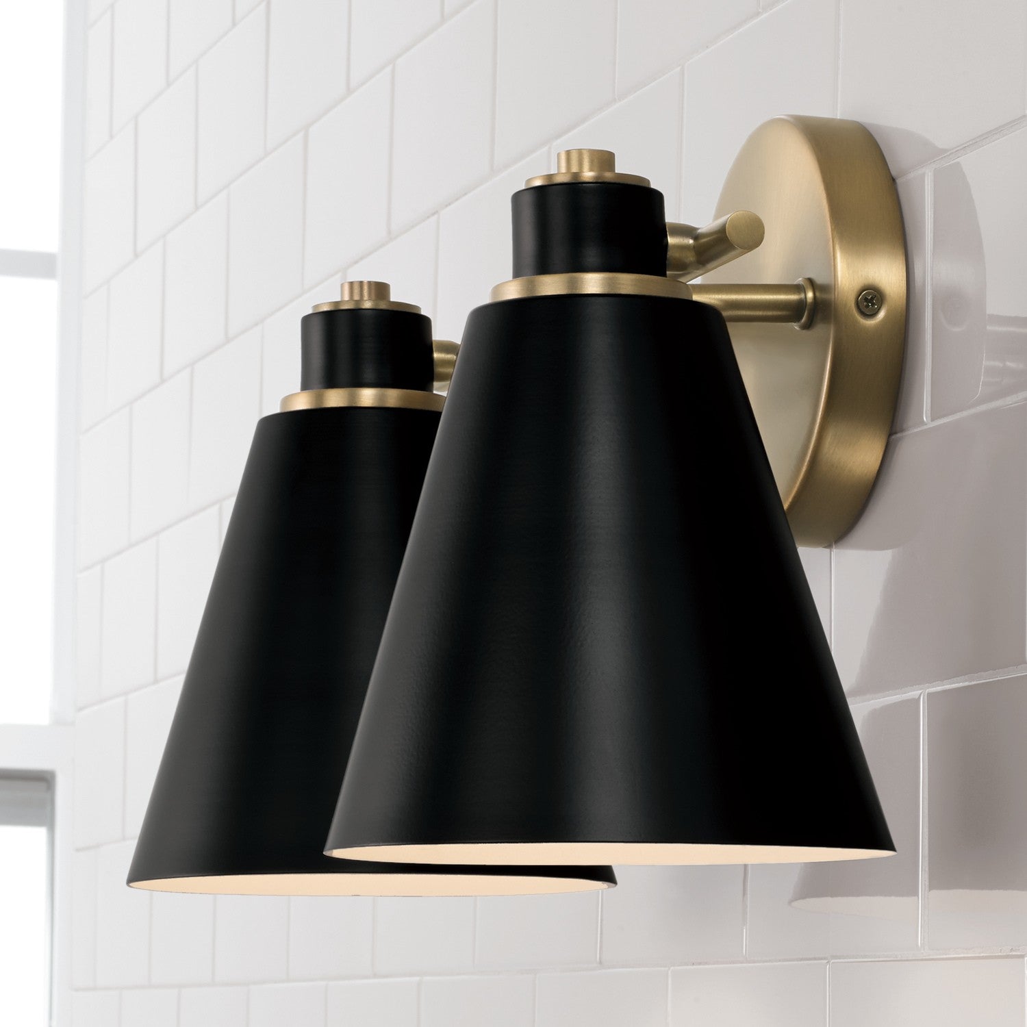 Capital Lighting - 150121AB - Two Light Vanity - Bradley - Aged Brass and Black