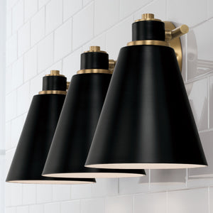 Capital Lighting - 150131AB - Three Light Vanity - Bradley - Aged Brass and Black