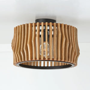 Capital Lighting - 244632WK - One Light Dual Mount Semi Flush/Pendant - Archer - Light Wood and Matte Black