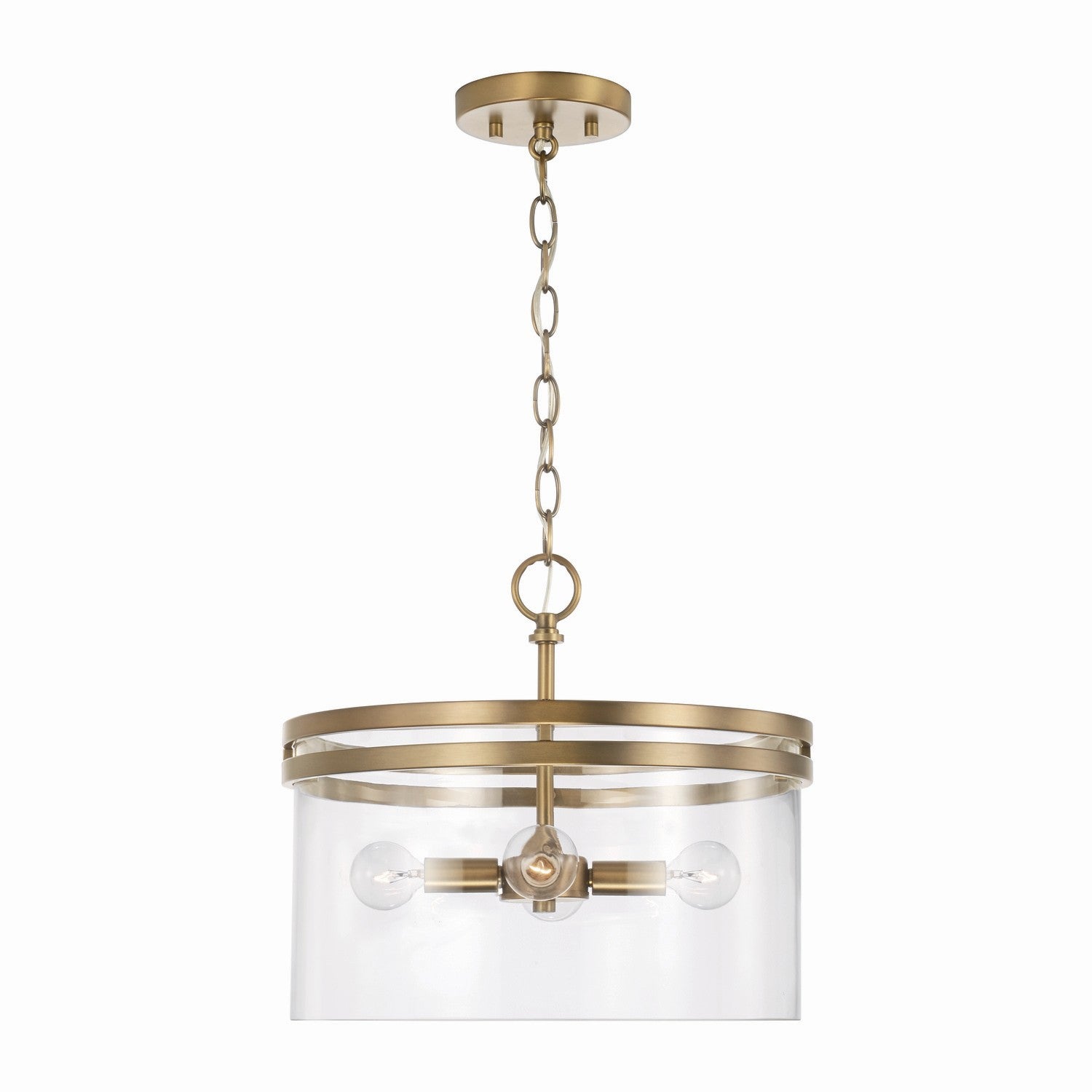 Capital Lighting - 248741AD - Four Light Dual Mount Semi Flush/Pendant - Fuller - Aged Brass