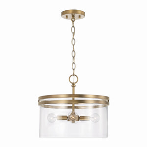 Capital Lighting - 248741AD - Four Light Dual Mount Semi Flush/Pendant - Fuller - Aged Brass