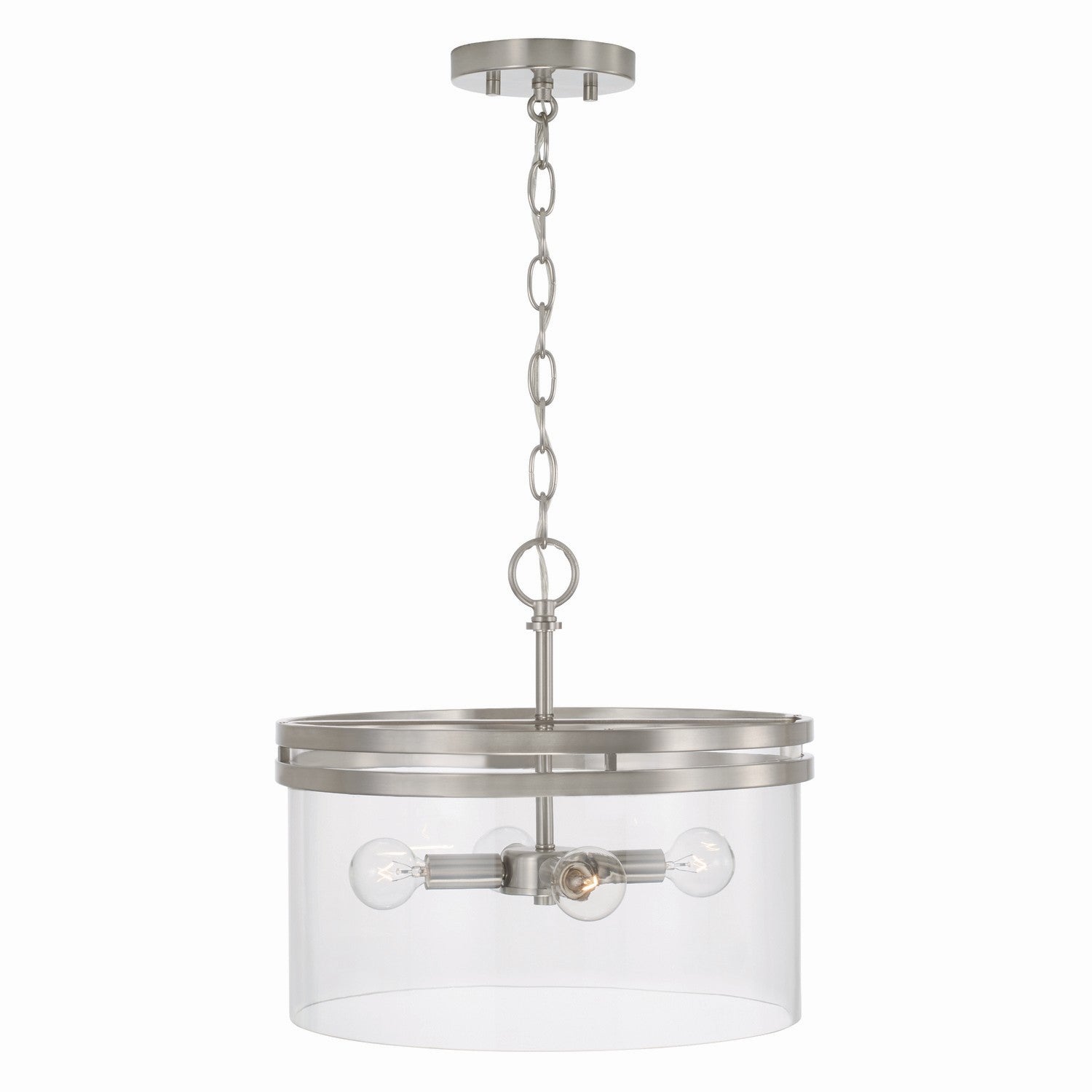 Capital Lighting - 248741BN - Four Light Dual Mount Semi Flush/Pendant - Fuller - Brushed Nickel