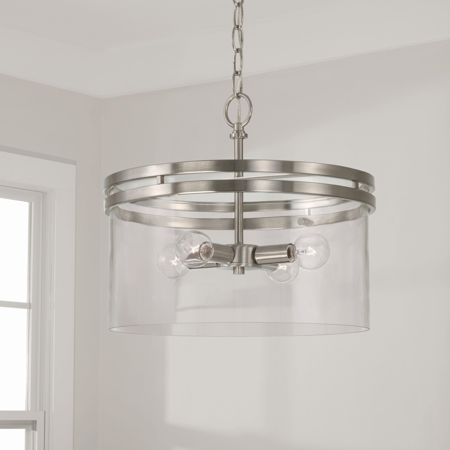 Capital Lighting - 248741BN - Four Light Dual Mount Semi Flush/Pendant - Fuller - Brushed Nickel