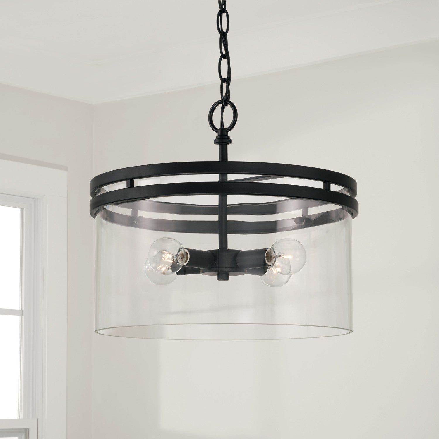 Capital Lighting - 248741MB - Four Light Dual Mount Semi Flush/Pendant - Fuller - Matte Black