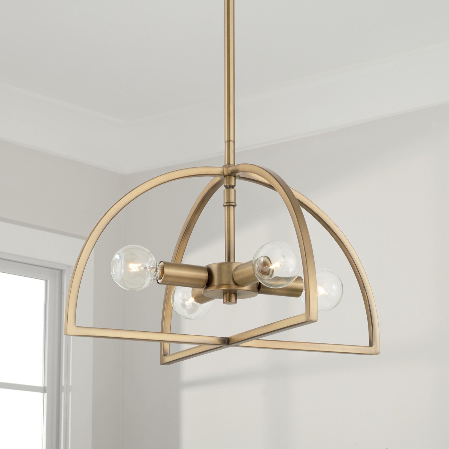 Capital Lighting - 248841AD - Four Light Dual Mount Semi Flush/Pendant - Lawson - Aged Brass