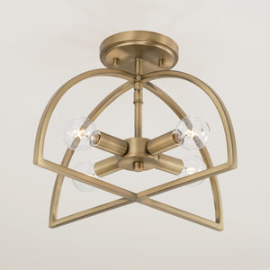 Capital Lighting - 248841AD - Four Light Dual Mount Semi Flush/Pendant - Lawson - Aged Brass