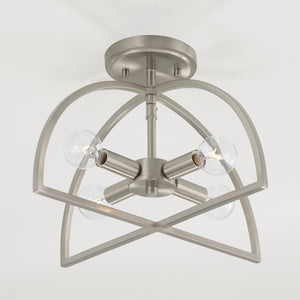 Capital Lighting - 248841BN - Four Light Dual Mount Semi Flush/Pendant - Lawson - Brushed Nickel