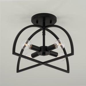 Capital Lighting - 248841MB - Four Light Dual Mount Semi Flush/Pendant - Lawson - Matte Black