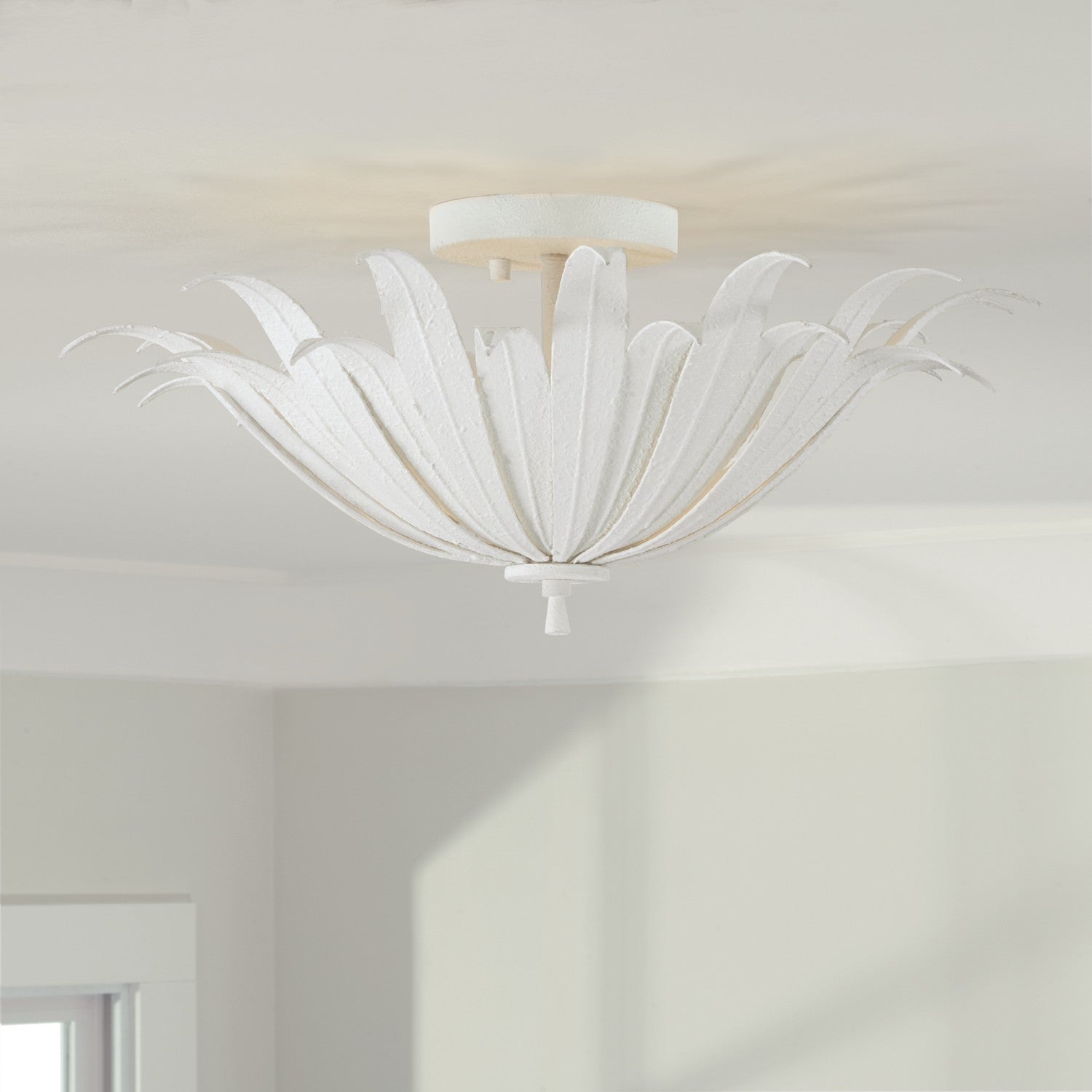 Capital Lighting - 249531XW - Three Light Dual Mount Semi Flush/Pendant - Eden - Textured White