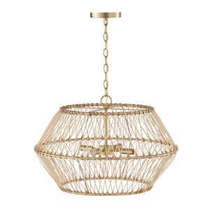 Capital Lighting - 344142MA - Four Light Pendant - Wren - Matte Brass