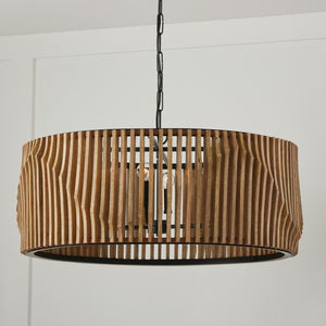 Capital Lighting - 344664WK - Six Light Pendant - Archer - Light Wood and Matte Black