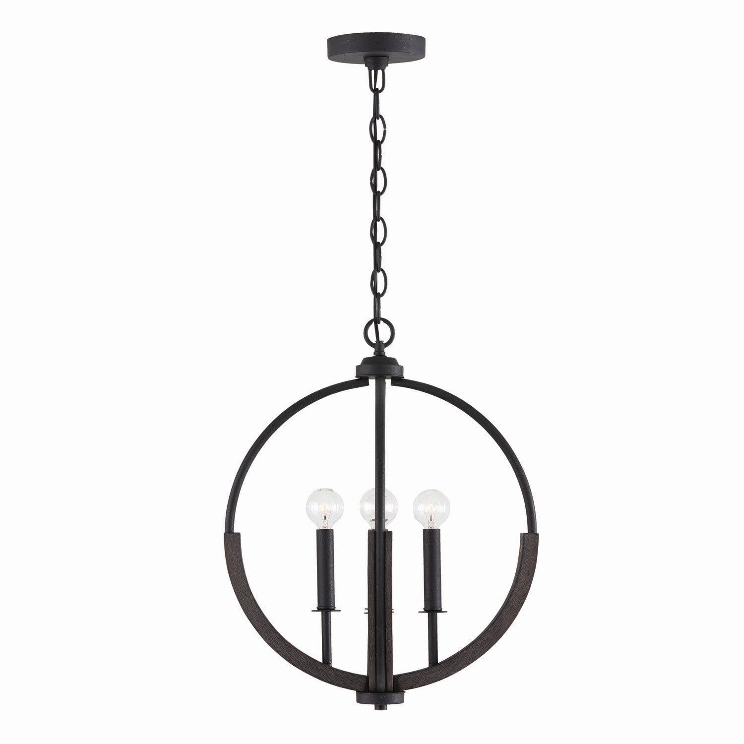 Capital Lighting - 347642CK - Four Light Pendant - Clive - Carbon Grey and Black Iron