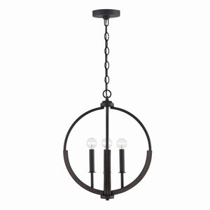 Capital Lighting - 347642CK - Four Light Pendant - Clive - Carbon Grey and Black Iron