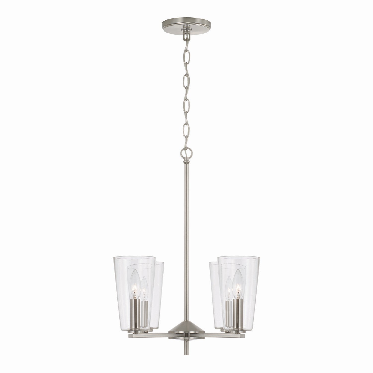 Capital Lighting - 348641BN-538 - Four Light Pendant - Portman - Brushed Nickel