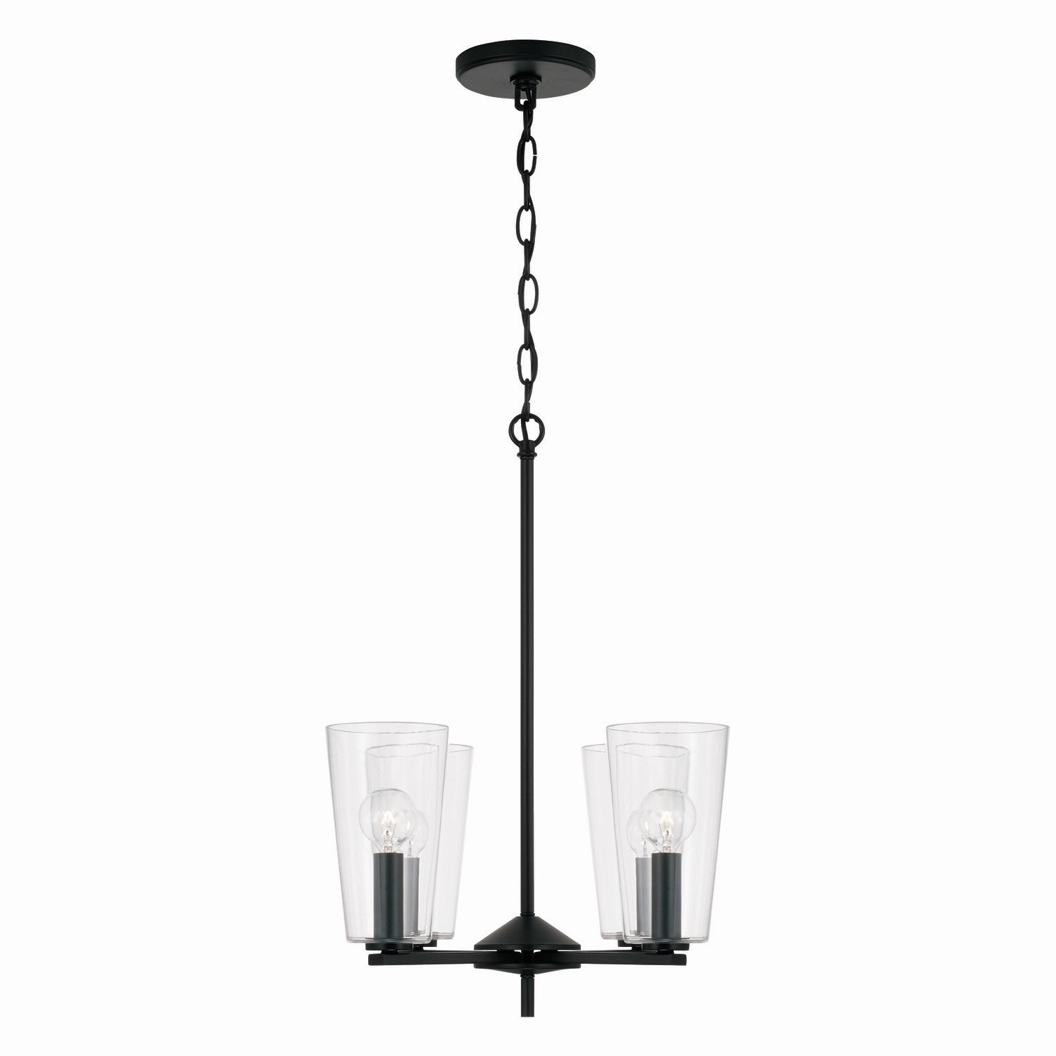Capital Lighting - 348641MB-538 - Four Light Pendant - Portman - Matte Black