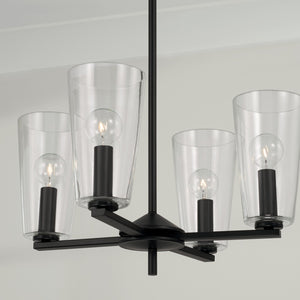 Capital Lighting - 348641MB-538 - Four Light Pendant - Portman - Matte Black