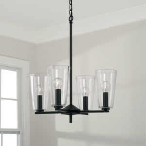 Capital Lighting - 348641MB-538 - Four Light Pendant - Portman - Matte Black