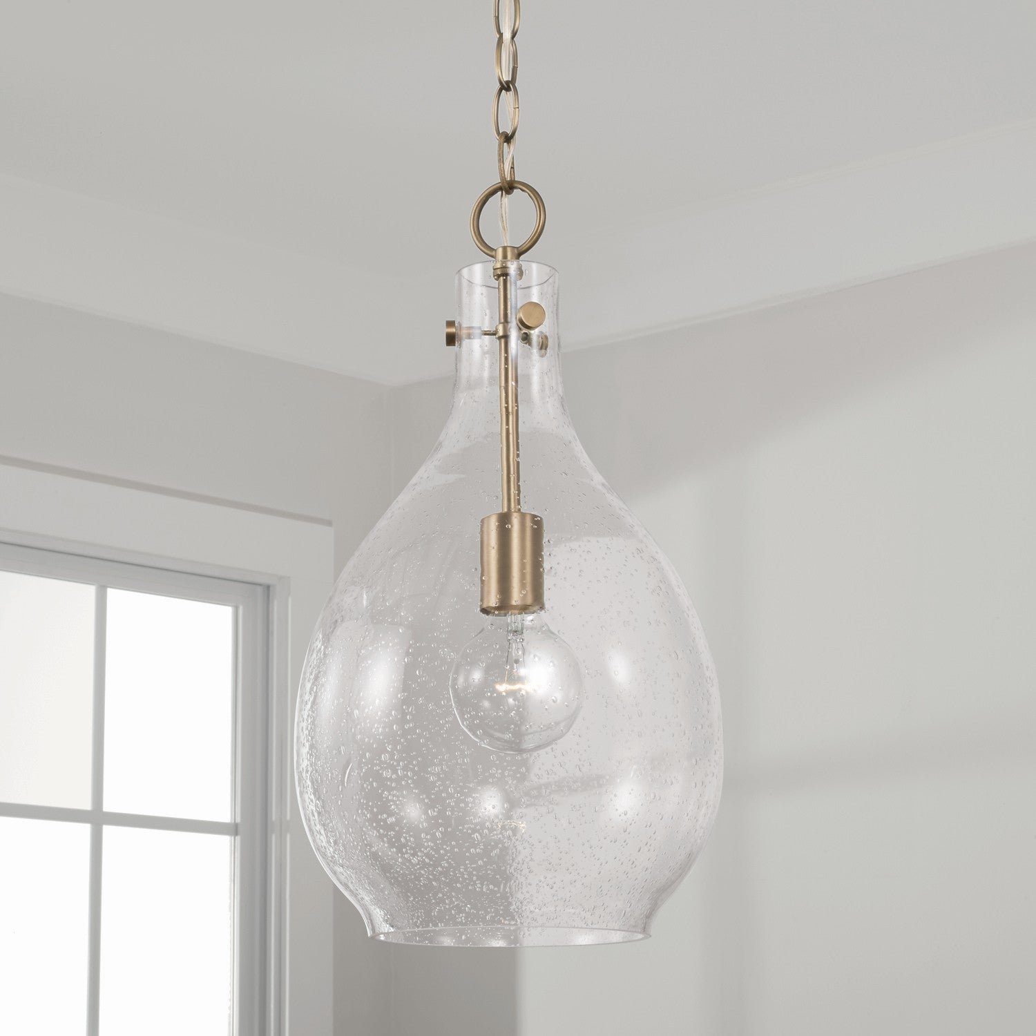 Capital Lighting - 349011AD - One Light Pendant - Brentwood - Aged Brass