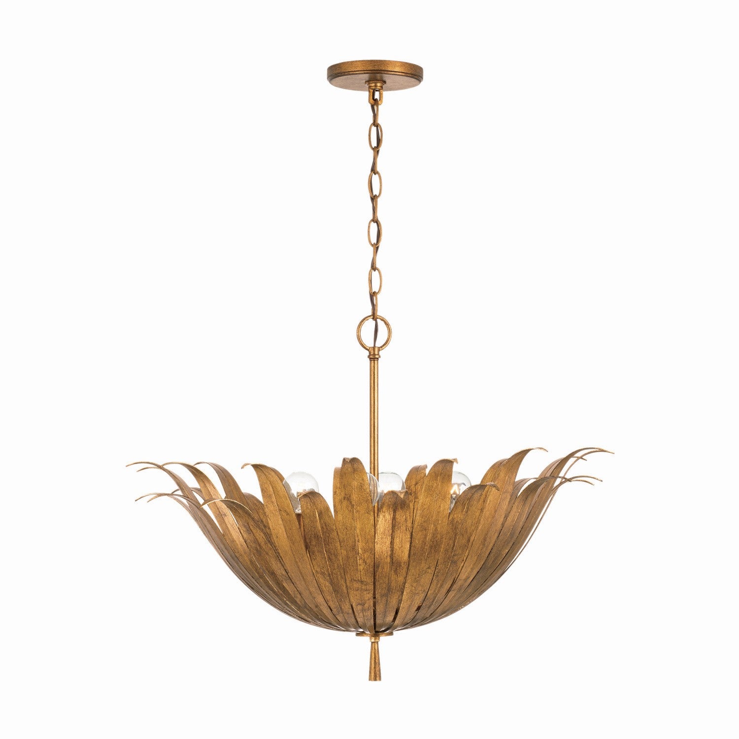 Capital Lighting - 349541AG - Four Light Pendant - Eden - Antique Gold