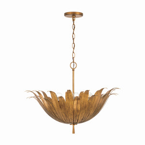 Capital Lighting - 349541AG - Four Light Pendant - Eden - Antique Gold