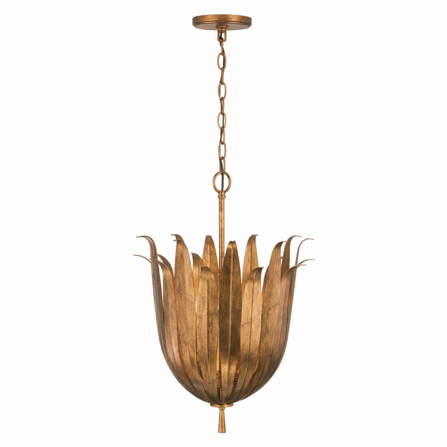 Capital Lighting - 349542AG - Four Light Pendant - Eden - Antique Gold