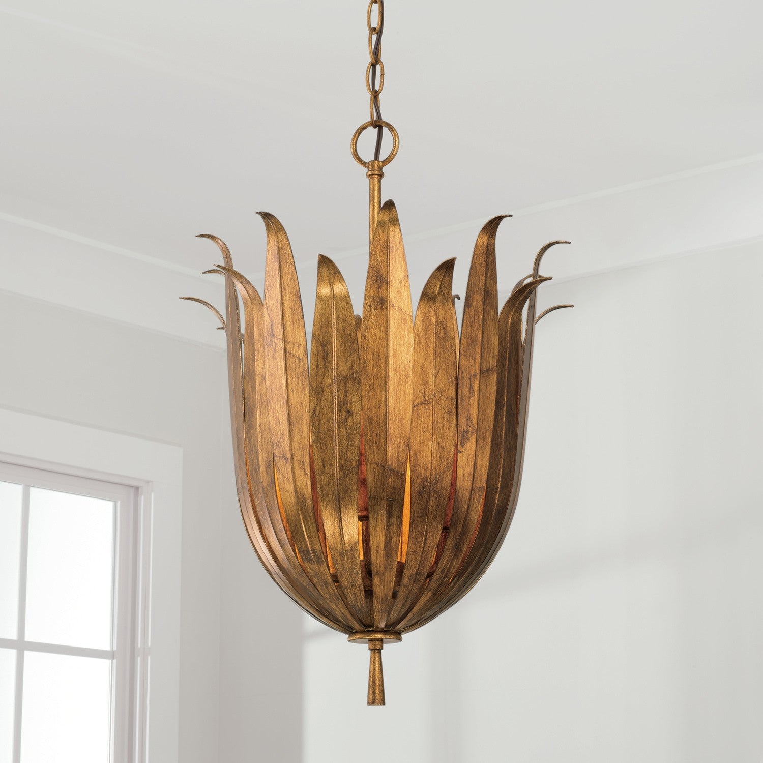 Capital Lighting - 349542AG - Four Light Pendant - Eden - Antique Gold