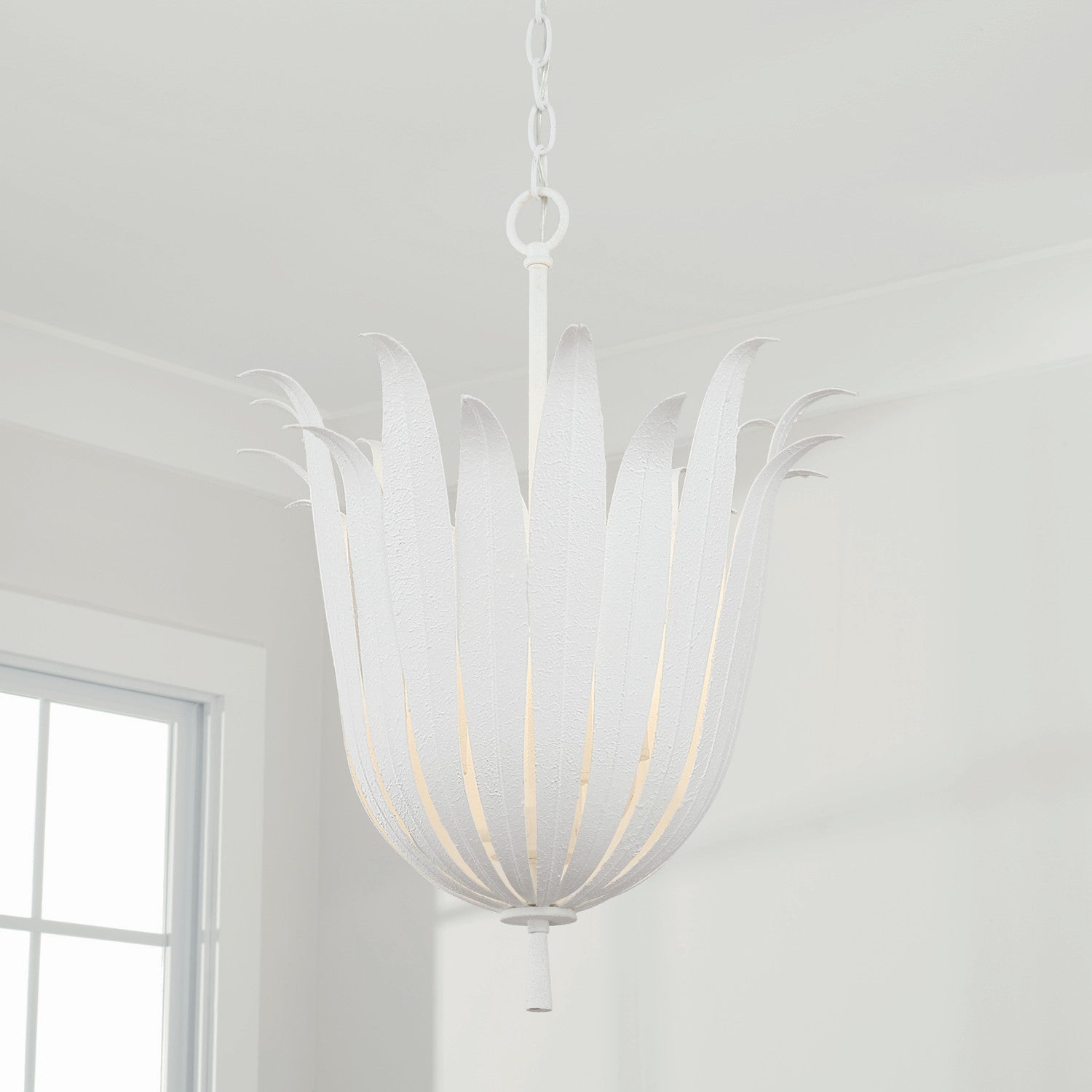 Capital Lighting - 349542XW - Four Light Pendant - Eden - Textured White