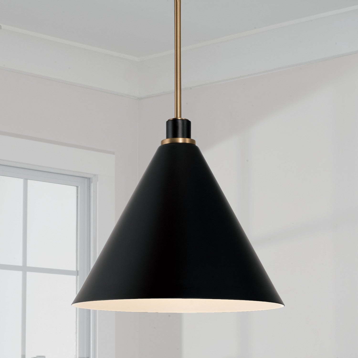 Capital Lighting - 350112AB - One Light Pendant - Bradley - Aged Brass and Black
