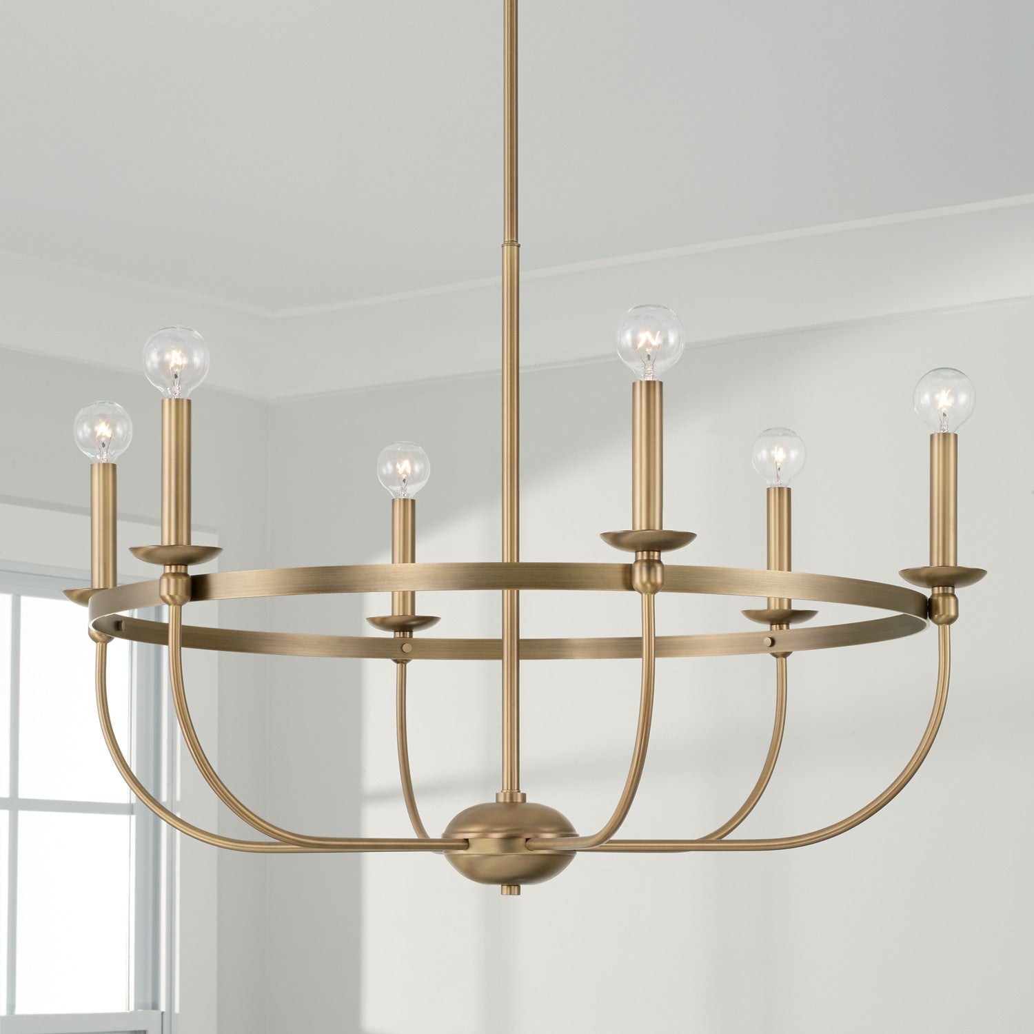 Capital Lighting - 425161AD - Six Light Chandelier - Rylann - Aged Brass