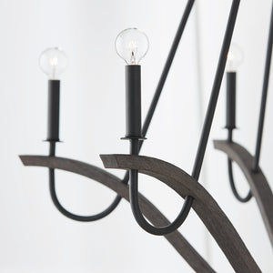 Capital Lighting - 447662CK - Six Light Chandelier - Clive - Carbon Grey and Black Iron