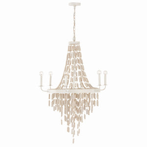 Capital Lighting - 447761OW - Six Light Chandelier - Carissa - Organic White