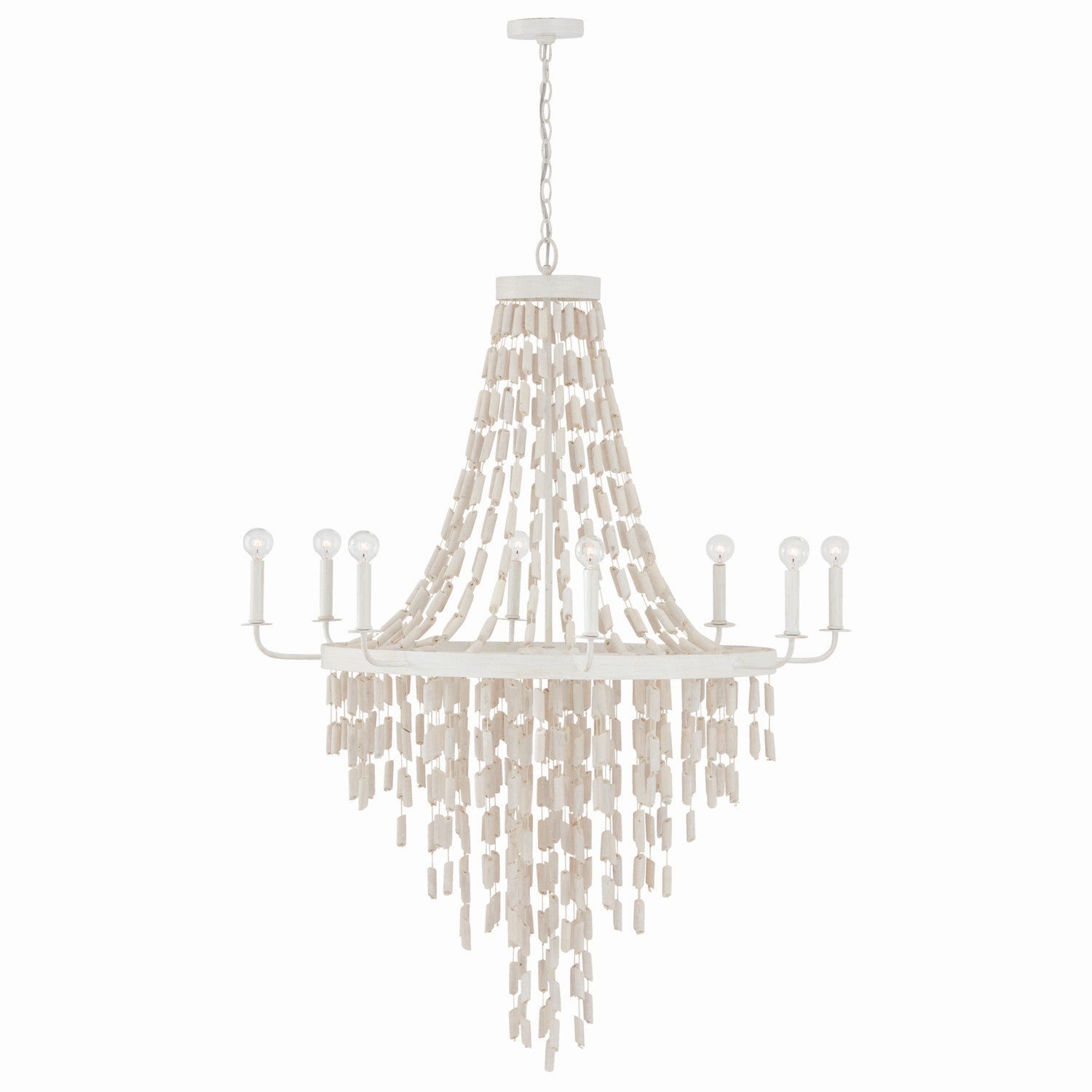 Capital Lighting - 447782OW - Eight Light Chandelier - Carissa - Organic White