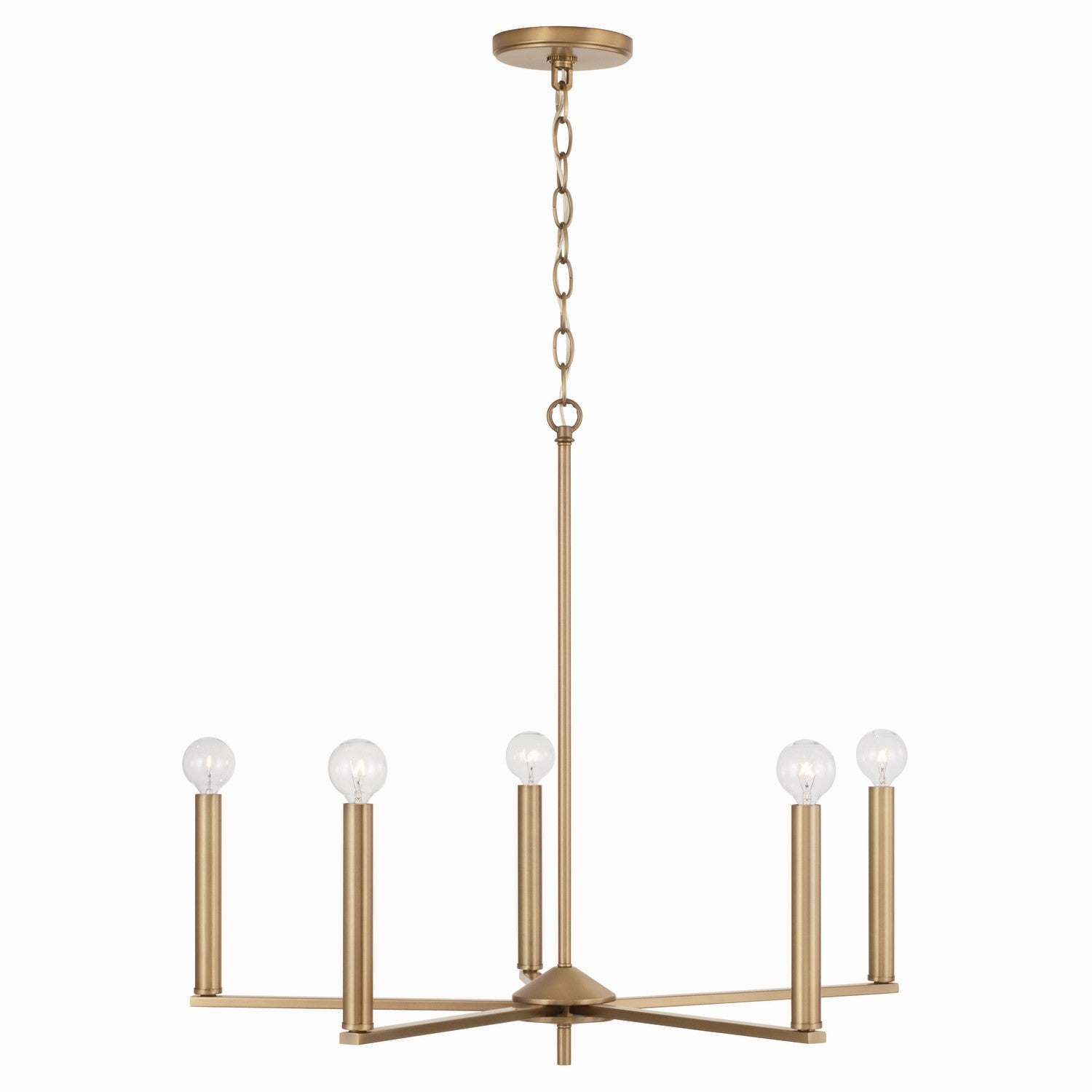 Capital Lighting - 448651AD - Five Light Chandelier - Portman - Aged Brass